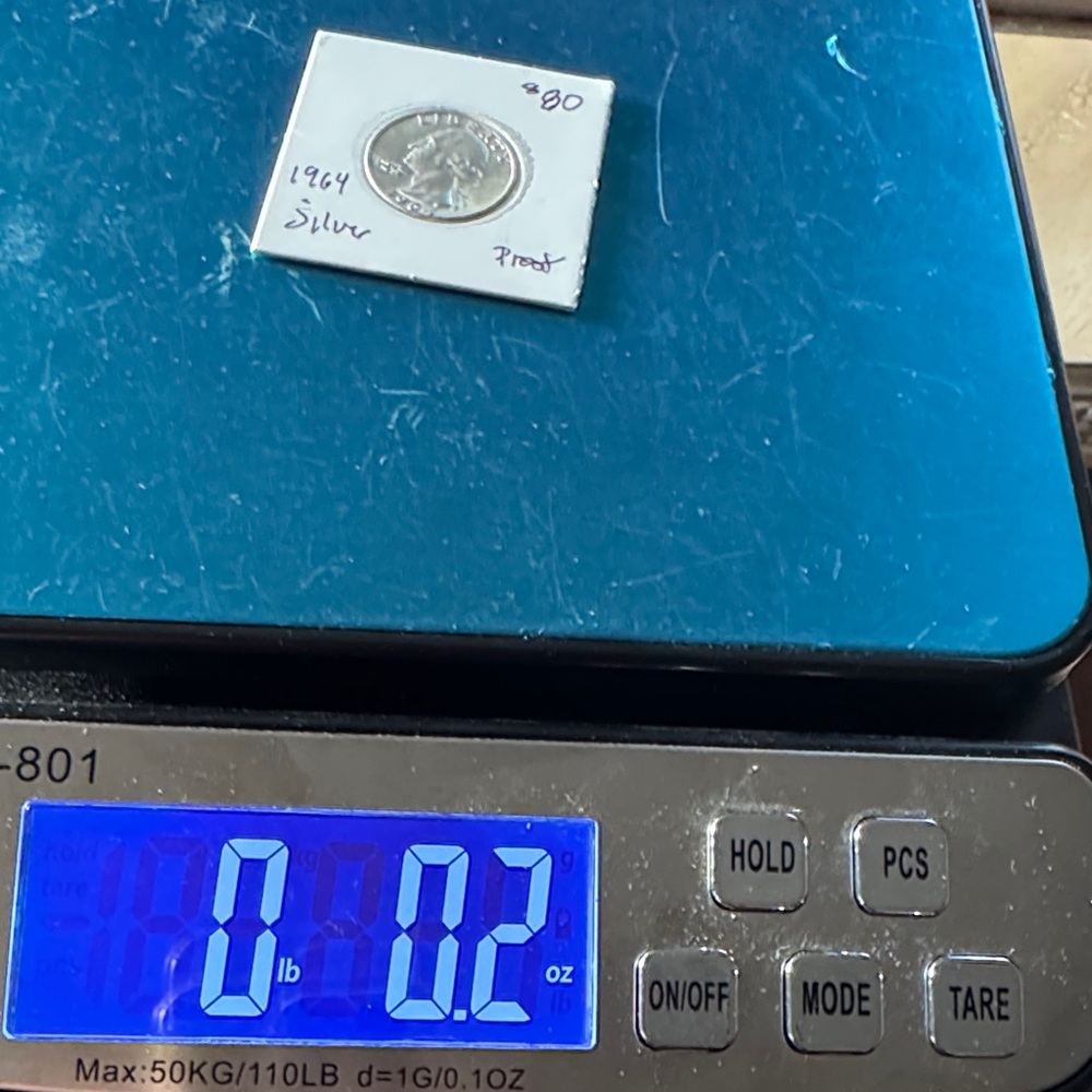 1994 Silver Coin on Digital Scale